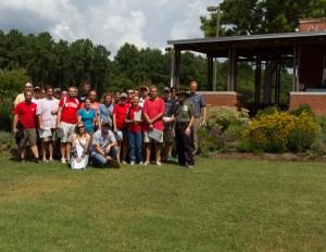 The class first toured Debbie's demonstration Pollinator Paradise Garden at Chatham Mills in Pittsboro.