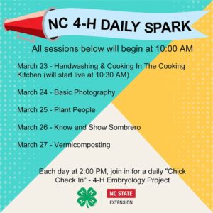 Cover photo for NC 4-H Daily Spark on Facebook Live