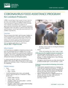 Cover photo for Coronavirus Food Assistance Program (CFAP)