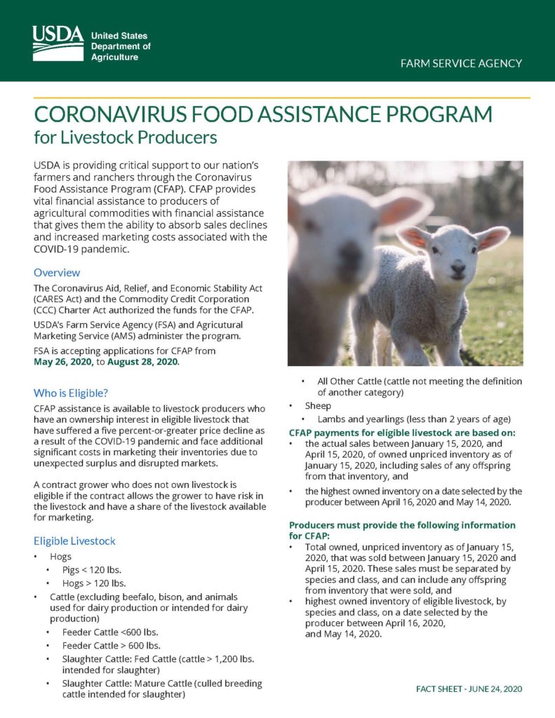 Corona Virus Food Assistance Program