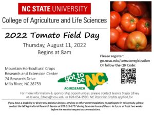 2022 Tomato Field Day Flyer.