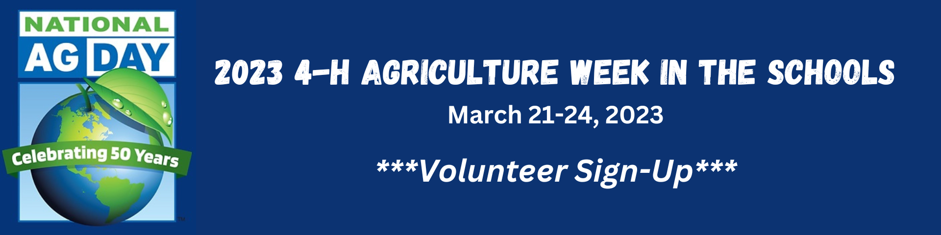 4-H Agriculture Week Volunteer Sign Up