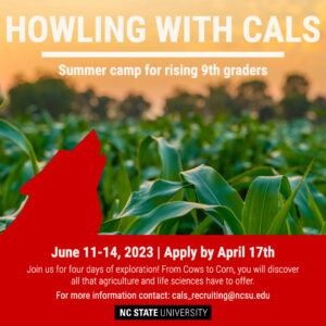 Cover photo for Howling With CALS: Summer Camp for Rising Freshmen