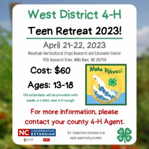 2023 4-H Teen Retreat