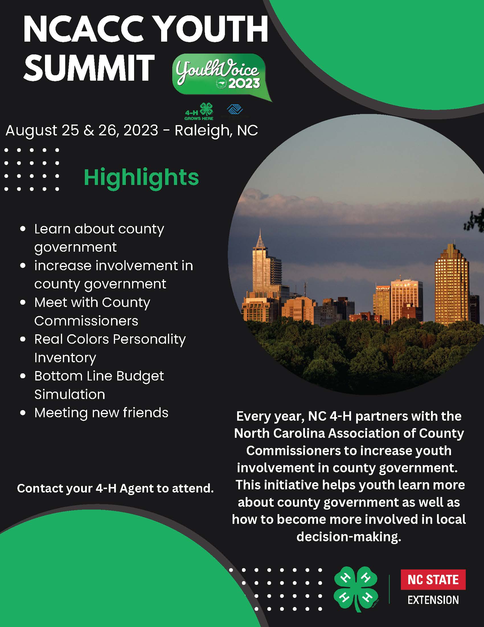 2023 NCACC Youth Summit N.C. Cooperative Extension