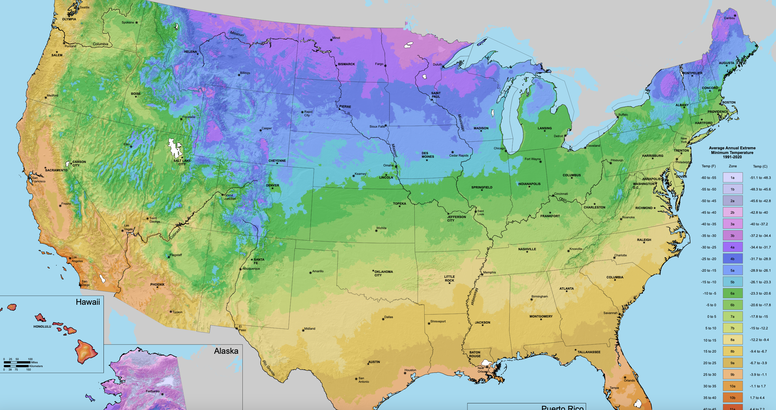 2023 USDA Plant Hardiness Zone Map