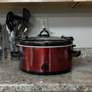 slow cooker on counter