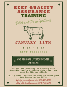 Cover photo for Beef Quality Assurance Training