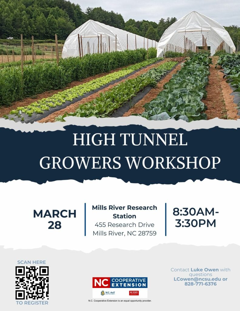 Flier for high tunnel growers workshop