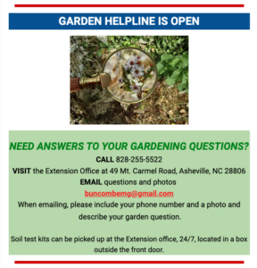 Cover photo for Garden Helpline Is Open