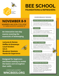 Flier for the 2025 Bee School